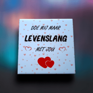 Gepersonaliseerd tegeltje 11 cm bij 11 cm