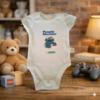 Kraamcadeau met naam bedrukken Rozenburg - baby rompertje met korte mouw en eigen ontwerp.