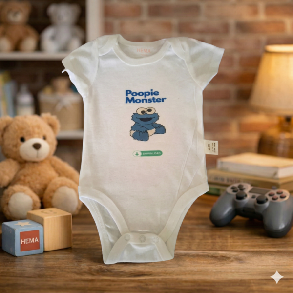 Kraamcadeau met naam bedrukken Rozenburg - baby rompertje met korte mouw en eigen ontwerp.