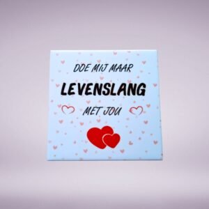 Gepersonaliseerd tegeltje 11 cm bij 11 cm