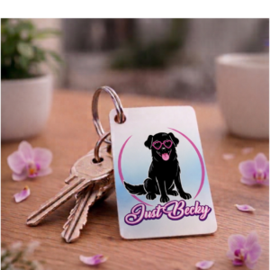 gepersonaliseerde bedrukte sleutelhanger rozenburg logo