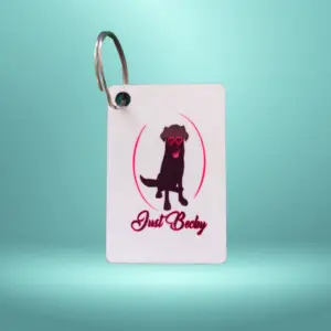 Gepersonaliseerde sleutelhanger vierkante vorm