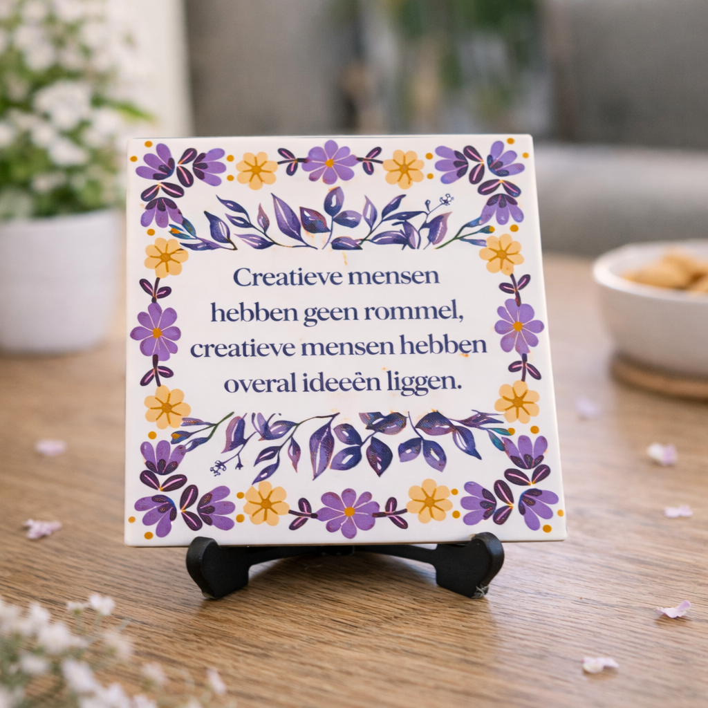 Gepersonaliseerd tegeltje 15 cm bij 15 cm