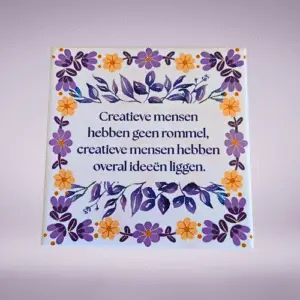 Gepersonaliseerd tegeltje 15 cm bij 15 cm