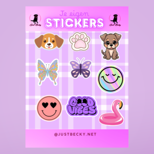 Gepersonaliseerde stickerset (17,15×23,47 cm)