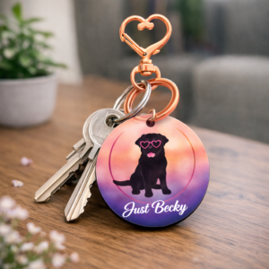 Gepersonaliseerde sleutelhanger ronde vorm