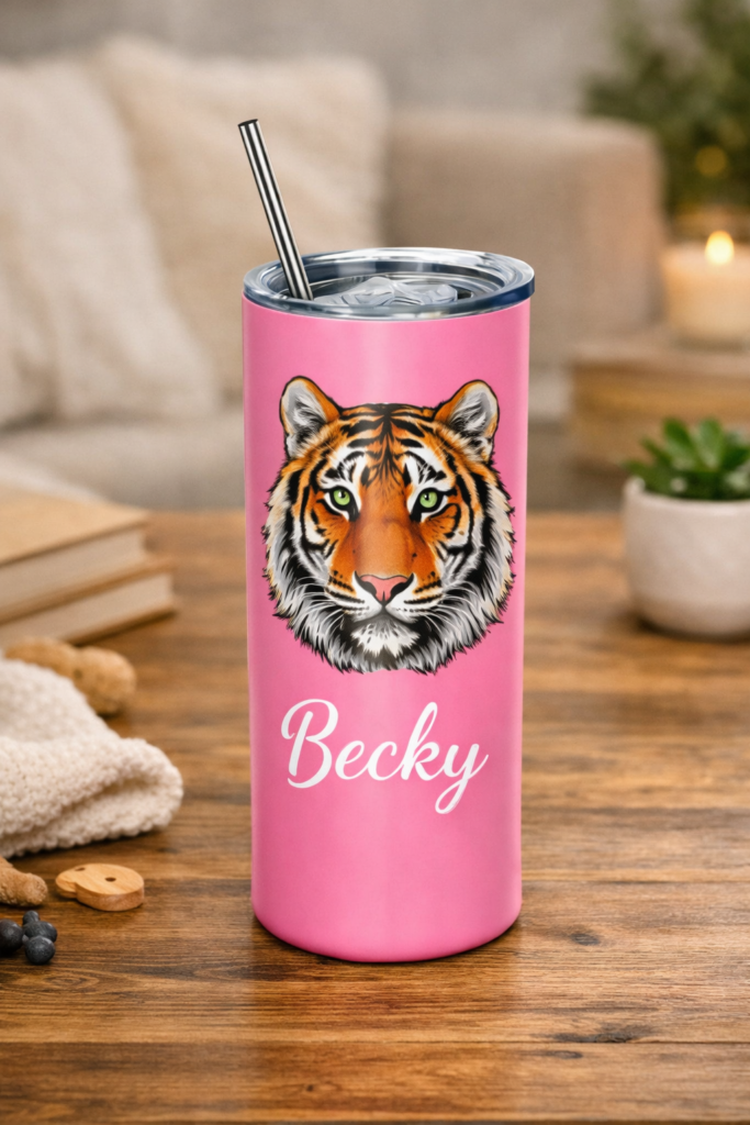 Gepersonaliseerde RVS Tumbler met Rietje