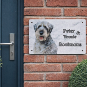 Gepersonaliseerd metalen bord (18cm x 25cm)