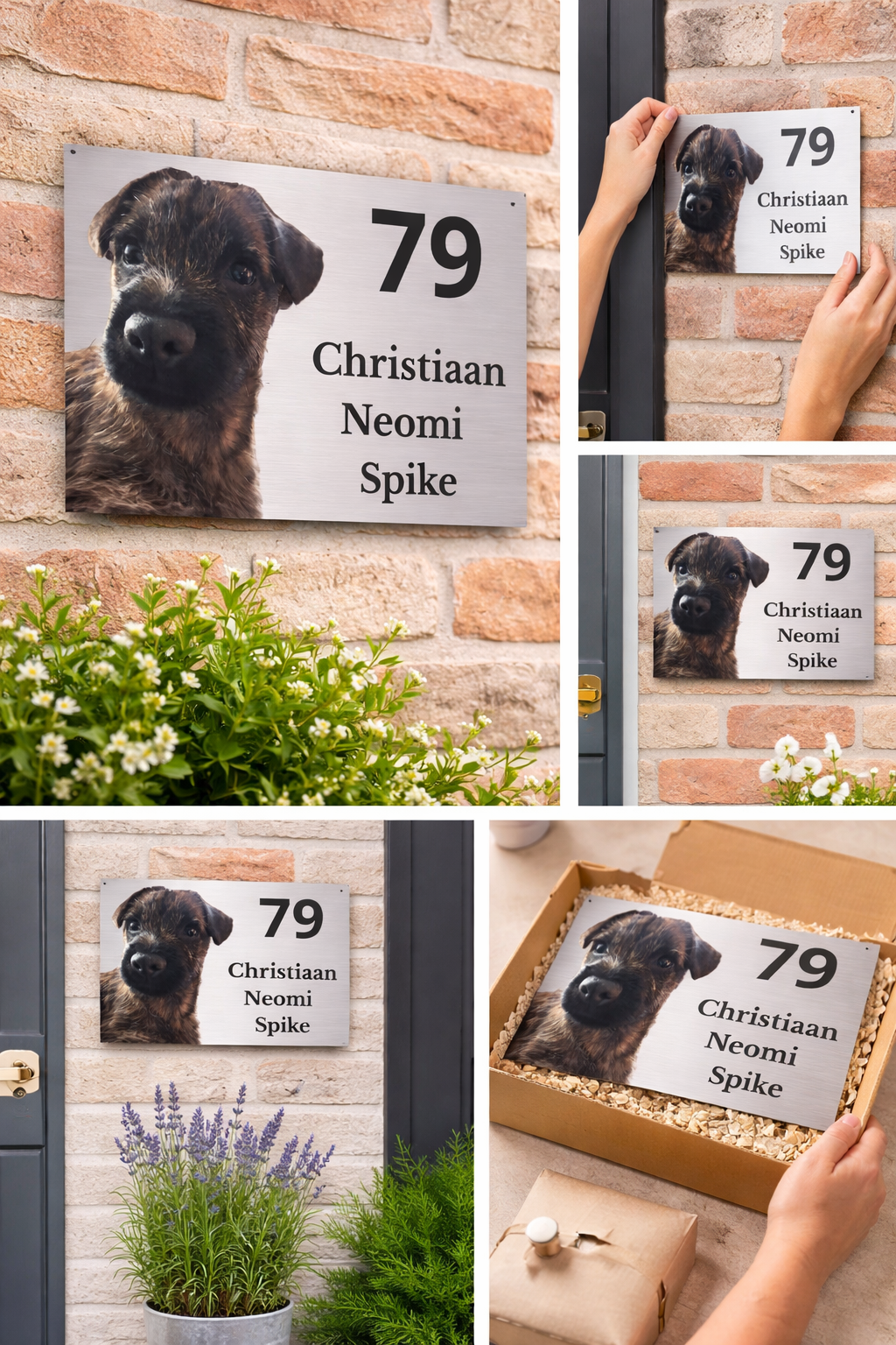 Gepersonaliseerd metalen bord (25cm bij 18cm) - Afbeelding 4