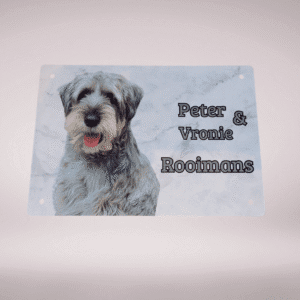 Gepersonaliseerd Metalen Naambord (18 cm x 25 cm)